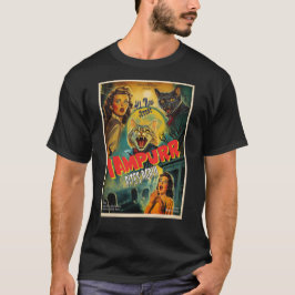 Camiseta Cartaz de terror retrô do Gato Vampurr