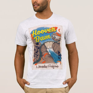Camiseta Cartaz de viagem à Barragem Hoover Nevada/Arizona