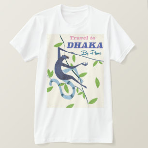 Camiseta Cartaz de viagem antiga de Dhaka, Bangladesh.