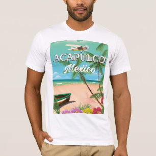Camiseta Cartaz de viagem antigo Acapulco México