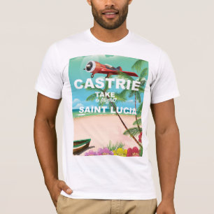 Camiseta Cartaz de viagem antigo de Castrie Saint Lucia