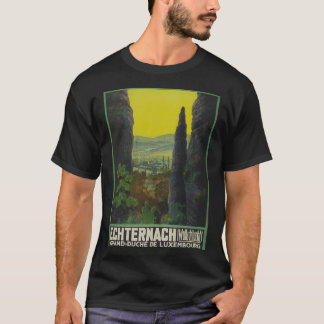 Camiseta Cartaz de Viagem Antigo de Echternach