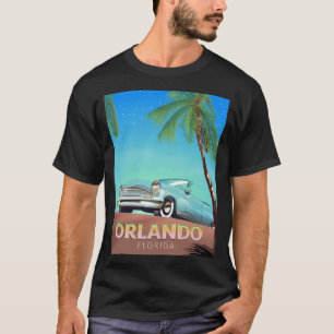Camiseta Cartaz de viagem antigo de Orlando Flórida,