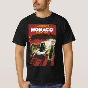 Camiseta Cartaz de Viagem Antigo, Grande Prêmio de Mônaco d