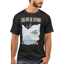 Cartaz de Viagem Antigo Salar de Uyuni Bolívia Ret