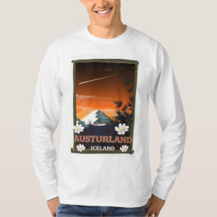 Camiseta Cartaz de viagem Austurland Islândia