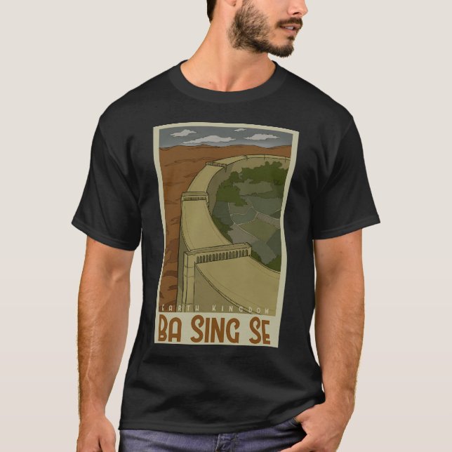 Camiseta Cartaz de Viagem Ba Sing Se (Frente)