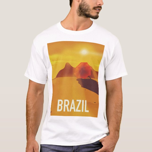 Camiseta cartaz de viagem Brasil (Frente)