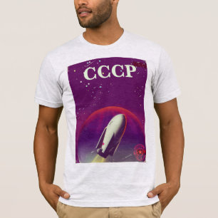 Camiseta Cartaz de viagem da corrida espacial soviética CCC