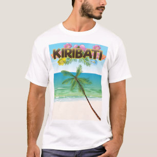 Camiseta cartaz de viagem da ilha de Kiribati
