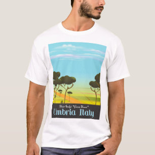 Camiseta Cartaz de viagem da Úmbria Itália