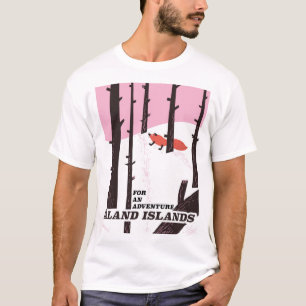 Camiseta Cartaz de viagem das Ilhas Åland, Finlândia