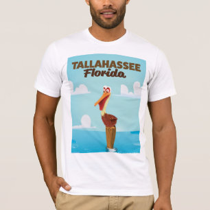 Camiseta Cartaz de viagem de desenho animado Tallahassee Fl