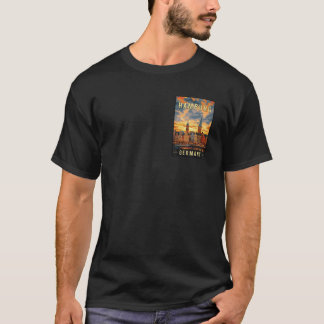 Camiseta Cartaz de Viagem de Hamburgo Alemanha