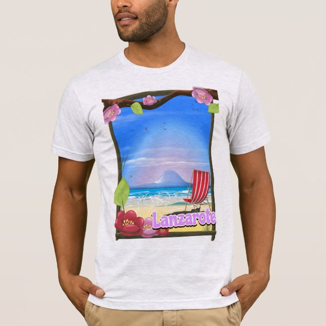Camiseta Cartaz de viagem de Lanzarote (Frente)