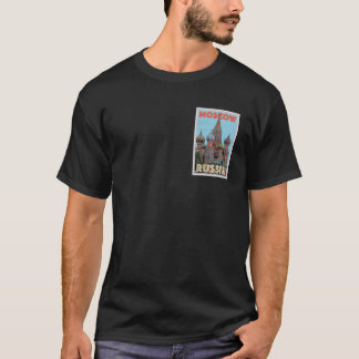 Camiseta Cartaz de Viagem de Moscou Rússia