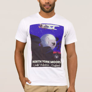 Camiseta Cartaz de viagem de North York Moors Inglaterra