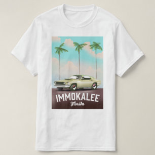 Camiseta Cartaz de viagem de supercarro de Immokalee Flórid
