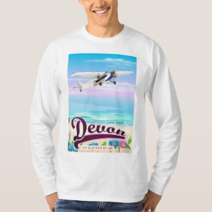 Camiseta Cartaz de viagem de voo vintage de Devon