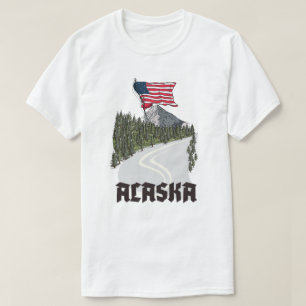 Camiseta Cartaz de Viagem do Alasca