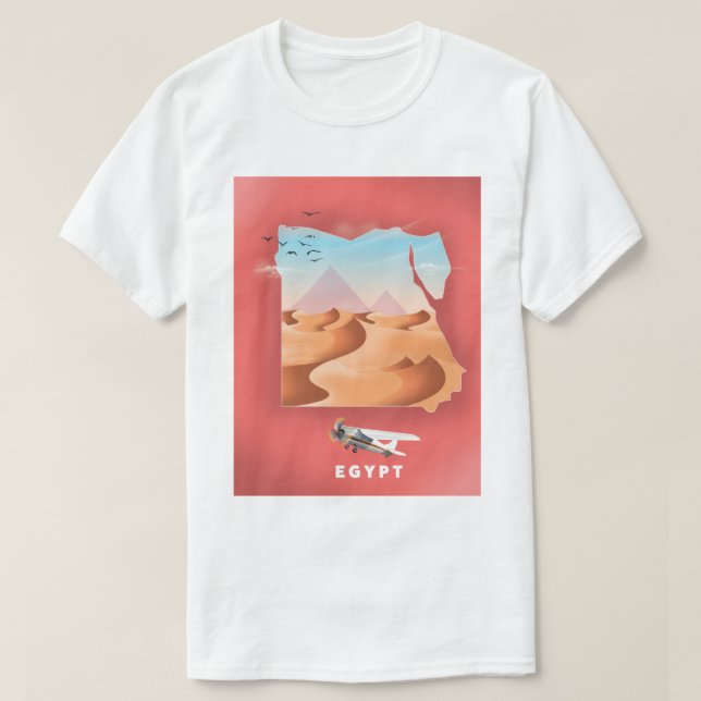 Camiseta cartaz de viagem do Egito (Frente do Design)