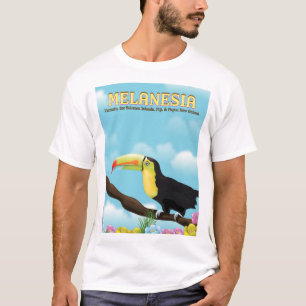 Camiseta cartaz de viagem do tucano da Melanésia