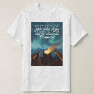 Camiseta Cartaz de viagem do White Horse Canadá
