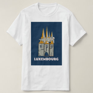 Camiseta Cartaz de viagem estilo retrô de Luxemburgo