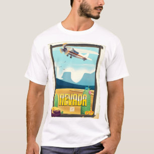 Camiseta Cartaz de viagem estilo vintage de Nevada EUA.