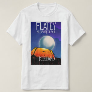 Camiseta cartaz de viagem Grímsey Islândia
