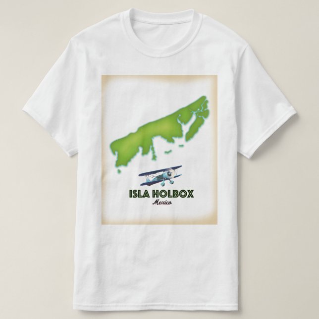 Camiseta Cartaz de viagem Isla Holbox México (Frente do Design)
