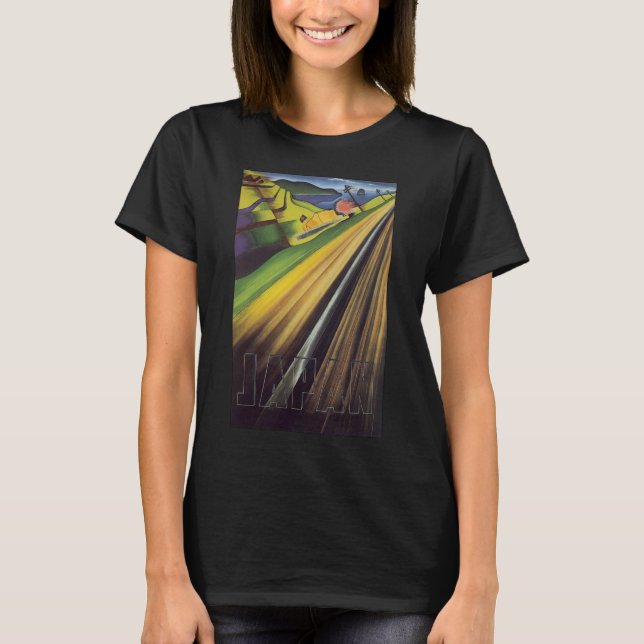Camiseta Cartaz de Viagem Japonês (Frente)