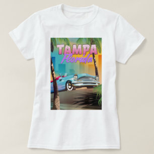 Camiseta Cartaz de viagem lindo de Tampa Flórida.