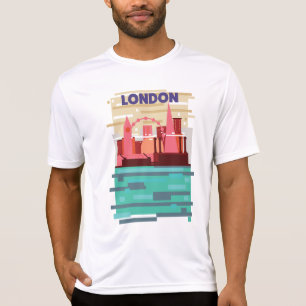 Camiseta Cartaz de viagem no horizonte de Londres.