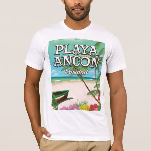 Camiseta cartaz de viagem Playa Ancón Trinidad