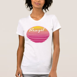 Camiseta cartaz de viagem retrô brasileiro