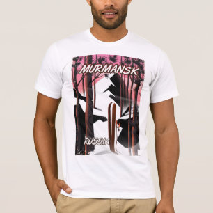 Camiseta Cartaz de viagem russo de Murmansk