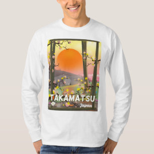 Camiseta Cartaz de viagem Takamatsu Japão