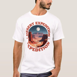 Camiseta Cartaz de Viagem Vintage Expedição no Deserto