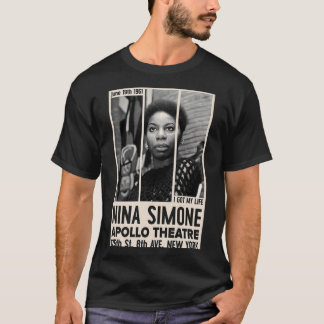 Camiseta Cartaz do Concerto de Jazz da Nina garota garota