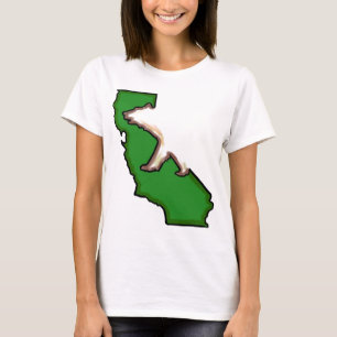 Camiseta Cartaz do Estado da Califórnia, green damas tanque