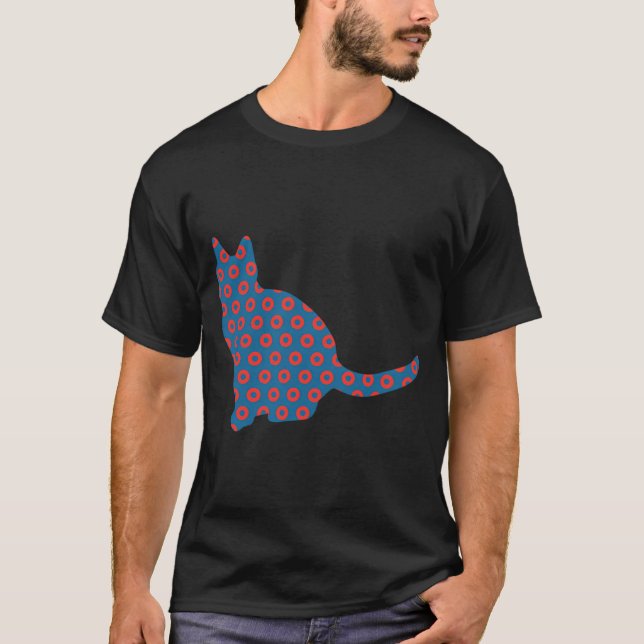 Camiseta Cartaz do Phish Nutbag Cat Donuts (Frente)