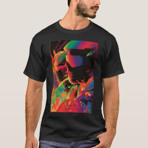 Camiseta Cartaz em estilo neon, anos 80