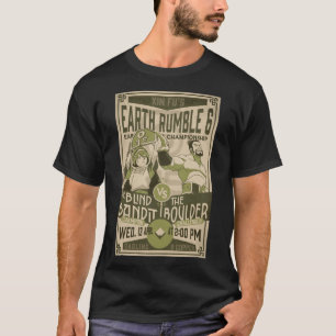 Camiseta Cartaz engraçado do Vintage Earth Rumble 6