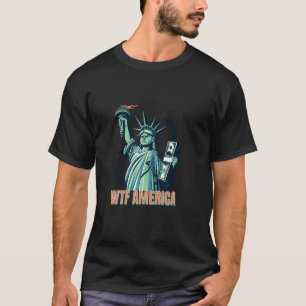 Camiseta Cartaz EUA Estátua da Liberdade Esperança EUA Poli
