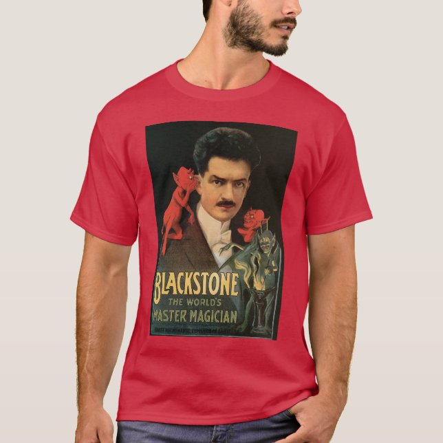 Camiseta Cartaz Mágico Antigo, Grande Mágico Blackstone (Frente)