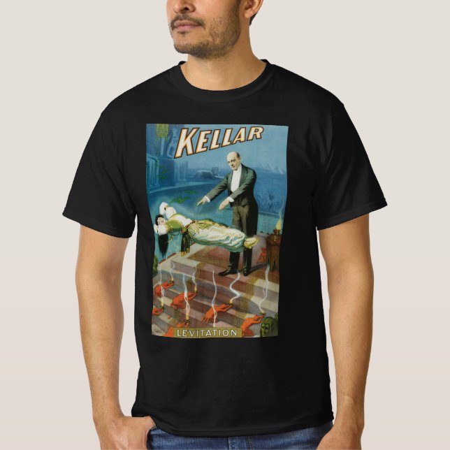 Camiseta Cartaz Mágico Antigo, Mágico Harry Kellar (Frente)
