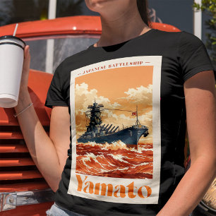Camiseta Cartaz Marítimo Vintage do Navio de Guerra Japonês