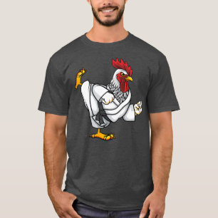 Camiseta Cartaz Ninja Chicken engraçado fazendo Karate Sam