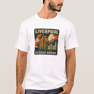 Camiseta Cartaz Orgulhoso de Liverpool Scouse